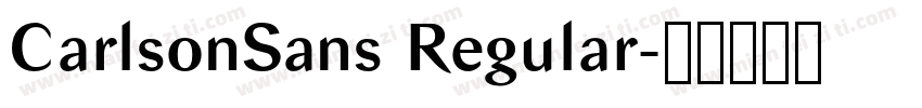 CarlsonSans Regular字体转换